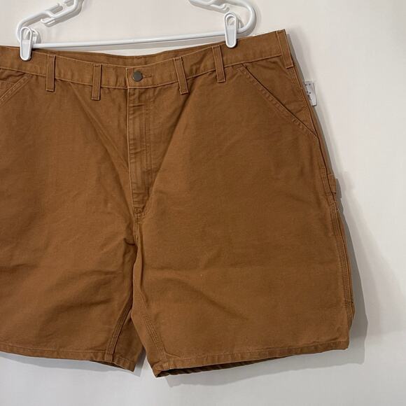 Carhartt Canvas Work Shorts Mens 44 Brown 8.5" Inseam Cargo Pockets NWT - Picture 7 of 8